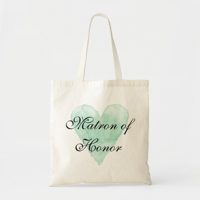 Matron of honor tote bag with stylish calligraphy (Front)