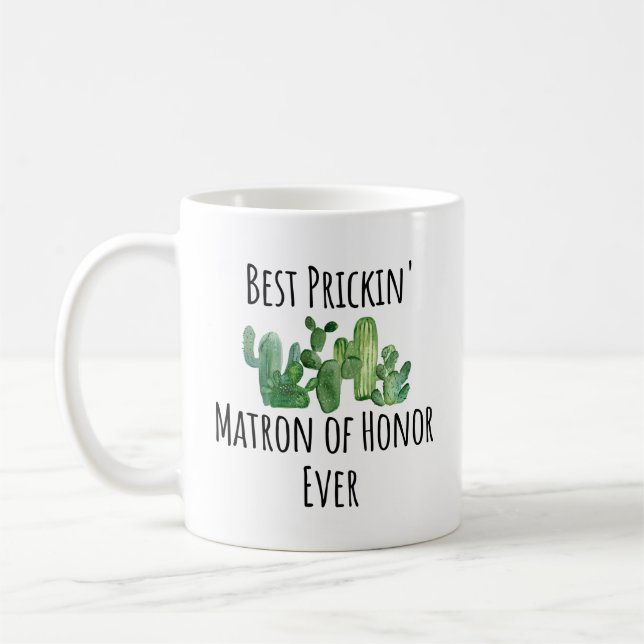 Matron of Honor Wedding Bride Coffee Mug (Left)
