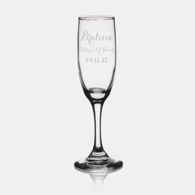 Matron Of Honor Wedding Glasses (Glassware)