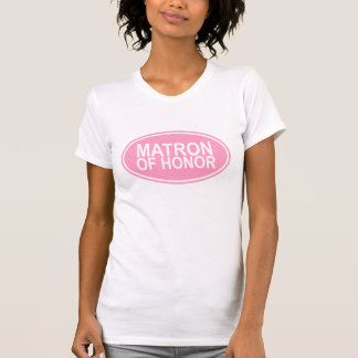 Matron of Honor Wedding Oval Pink T-Shirt