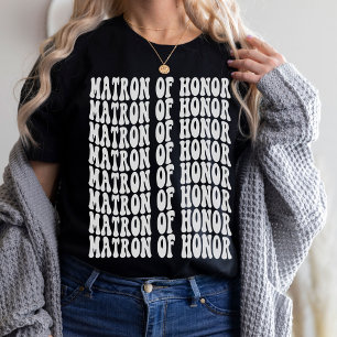 Matron of Honor White Matching Bridal Party T-Shirt