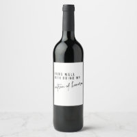 Matron of Honor wine label Bridesmaid Gift, Brides