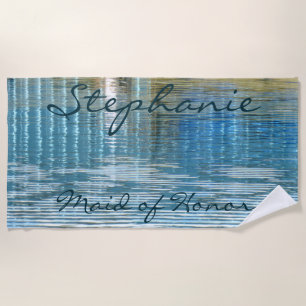 Matron or Maid of Honor Abstract Beach Towel