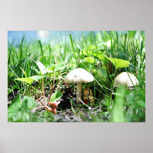 Matroshka in a Mushroom Patch Poster