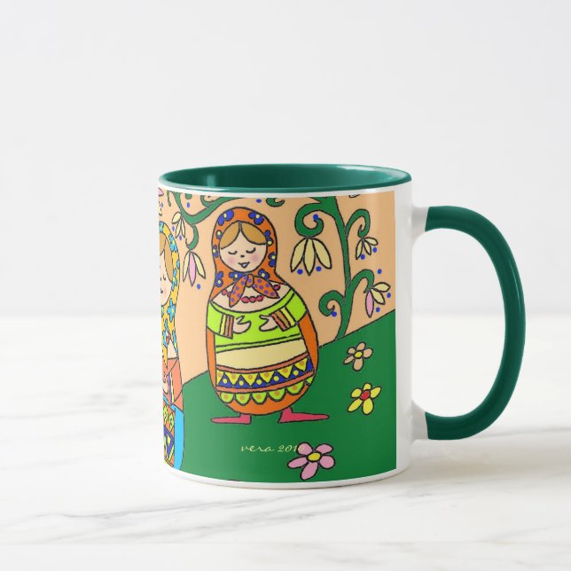 Matroshka Ukrainian Folk Art Mug (Right)
