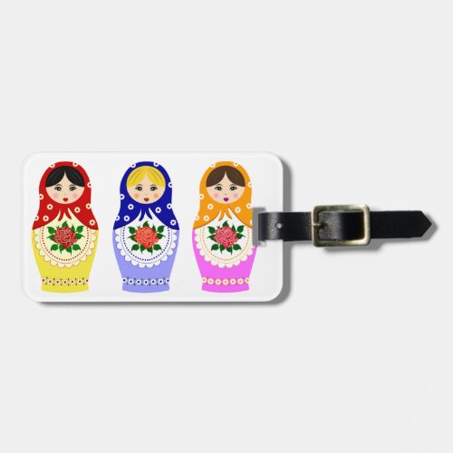 Matryoschka dolls luggage tag