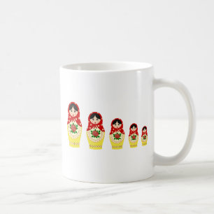 Matryoschka dolls red coffee mug