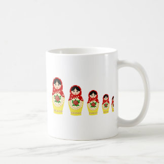 Matryoschka dolls red coffee mug