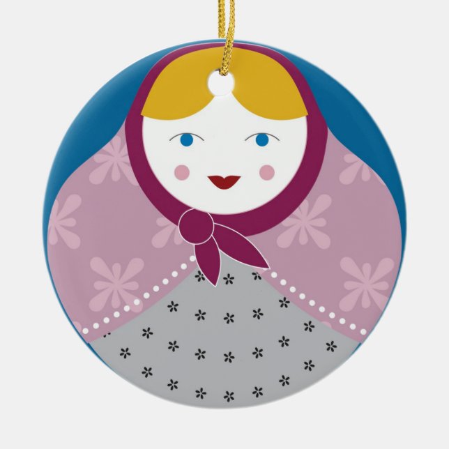 Matryoshka Christmas Tree Ornament (Front)
