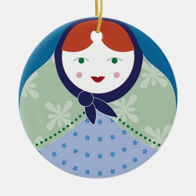 Matryoshka Christmas Tree Ornament (Front)