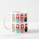 Matryoshka Cute Russian Nesting Dolls Custom Name Coffee Mug at Zazzle