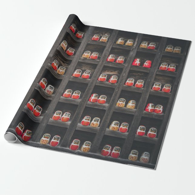 Matryoshka doll lot on shelf wrapping paper (Unrolled)