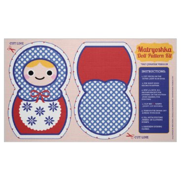 Matryoshka Doll Pattern Kit Fabric