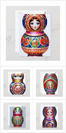 Matryoshka doll, Postcrossing Postcards