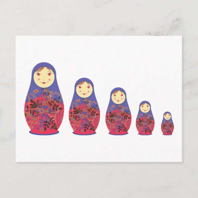 Matryoshka Doll ~ Russian Nesting / Babushka Postcard (Front)