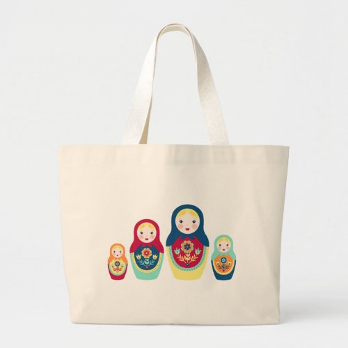 Matryoshka Dolls Large Tote Bag