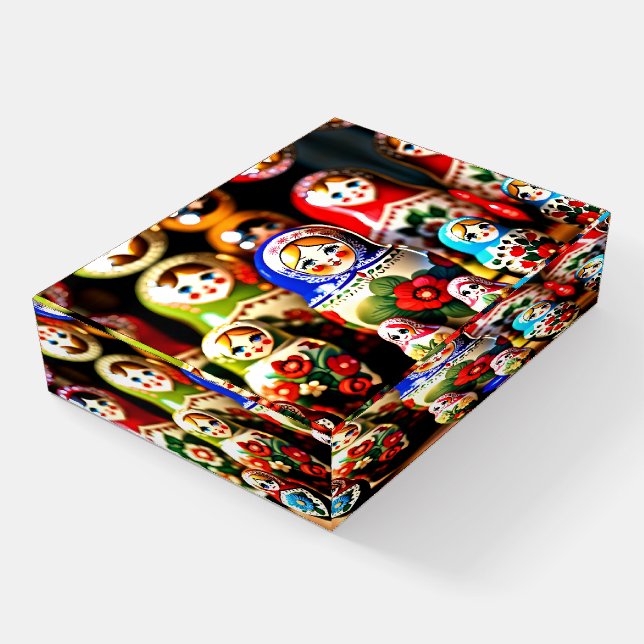 Matryoshka dolls Merry Christmas Holidays Birthday Paperweight (Angled)