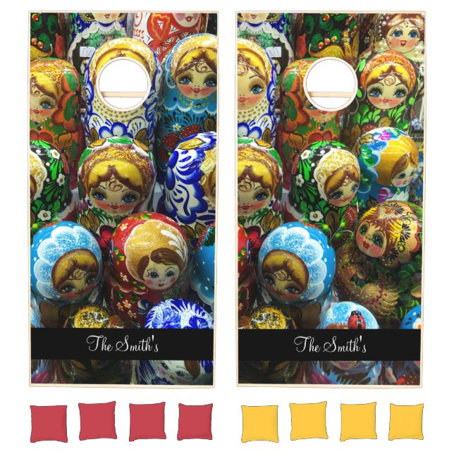 Matryoshka Dolls Photo Cornhole Set (Set)