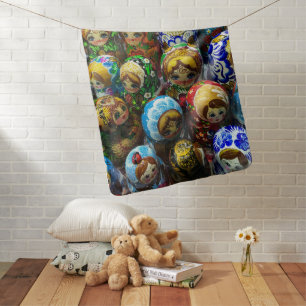 Matryoshka Dolls Souvenir Kiosk Travel Photo Baby Blanket