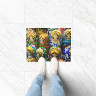 Matryoshka Dolls Souvenir Kiosk Travel Photo Doormat