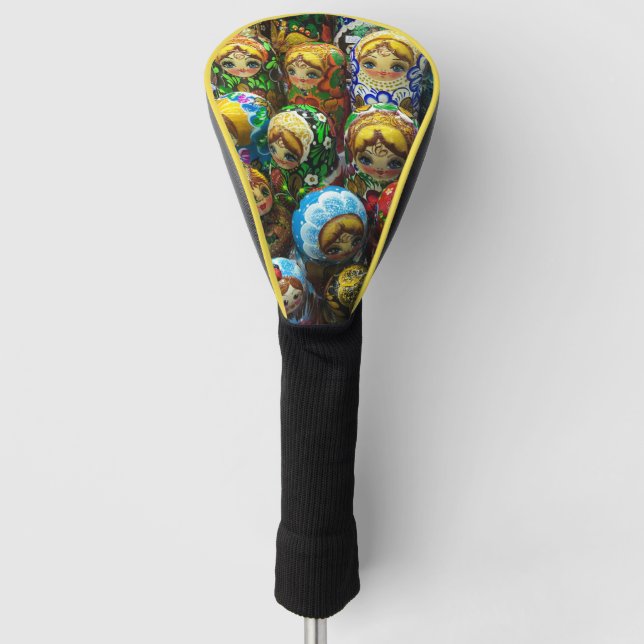 Matryoshka Dolls Souvenir Kiosk Travel Photo Golf Head Cover (Front)