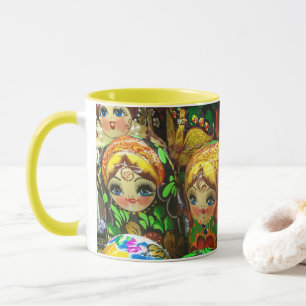 Matryoshka Dolls Souvenir Kiosk Travel Photo Mug