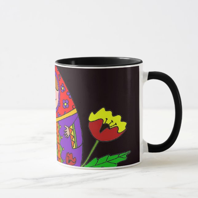 Matryoshka Pysanka Ukrainian Folk Art Mug (Right)