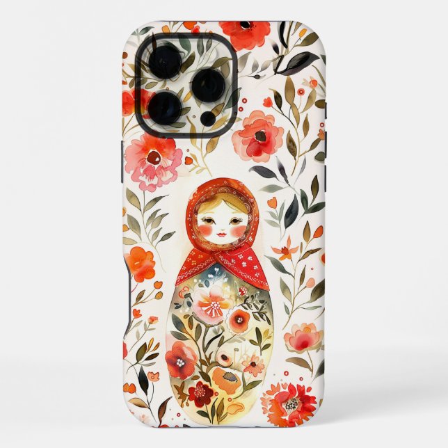 Matryoshka, Russian doll Iphone Case (Back)