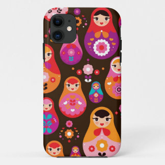 Matryoshka russian doll pattern illustration case