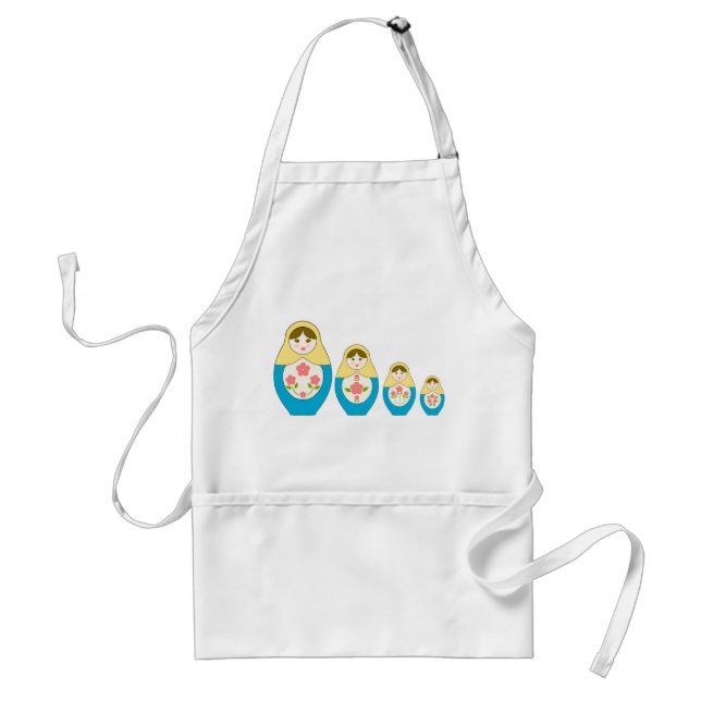 Matryoshka Russian Nesting Dolls Adult Apron (Front)