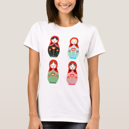 Matryoshka Russian Nesting Dolls Babushka Doll T-shirt