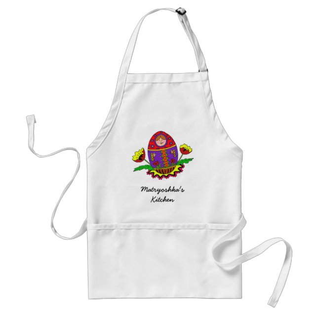 Matryoshka's Kitchen Adult Apron (Front)