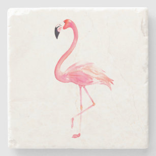 Set of 10 Acrylic customised coasters Wedding coasters Pink Flamingo
