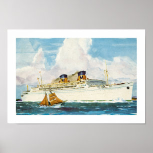 Matson Liner to Hawaii Poster