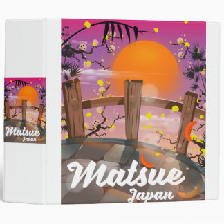 Matsue Japanese blossom poster. 3 Ring Binder