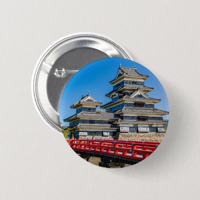 Matsumoto castle and bridge button (Front & Back)