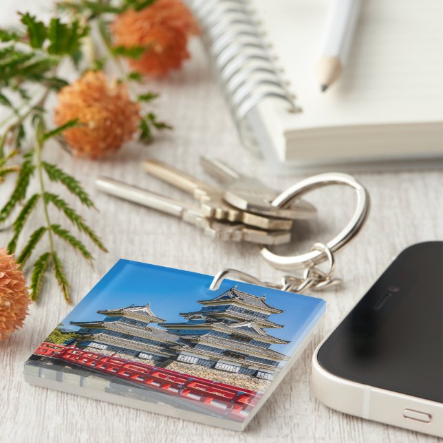 Matsumoto castle and bridge keychain (Front Right)