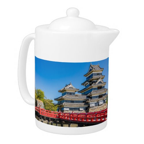 Matsumoto castle and bridge teapot