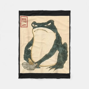 Matsumoto Hoji Japanese Frog Ukiyo-e Toad Meme Aes Fleece Blanket