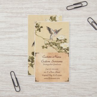 Matsumoto Keibun Bird and Flower Album Zebra Finch Business Card