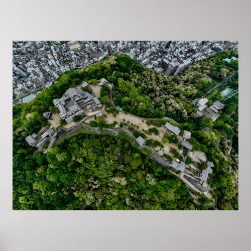 Matsuyama Castle from Above Poster