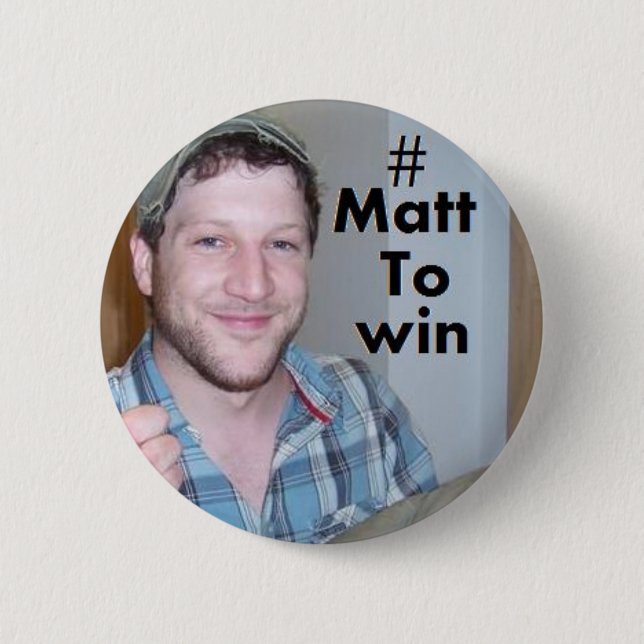 Matt Cardle to win x Factor 2010 Pinback Button (Front)