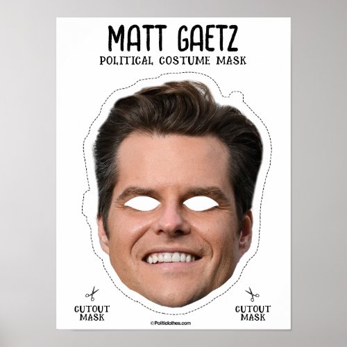 Matt Gaetz Costume Mask Poster