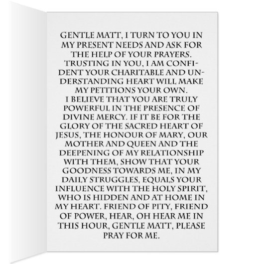 MATT TALBOT PRAYER AGAINST ADDICTION. (Inside (Right))