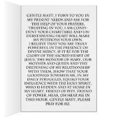 MATT TALBOT PRAYER AGAINST ADDICTION. CARDS (Inside (Right))