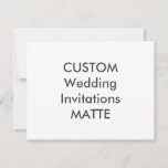 Matte 120lb 5.5&quot; X 4.25&quot; Wedding Invitations at Zazzle