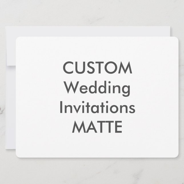 MATTE 120lb 8.75" x 6.5" Wedding Invitations (Front)