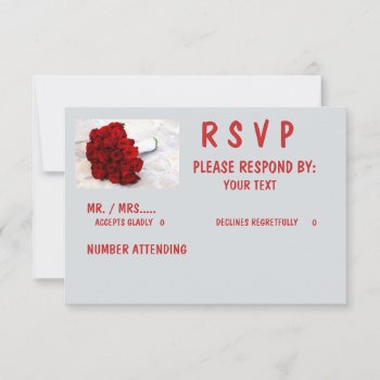 Matte 3.5" X 5"  Standard White Envelopes Included Rsvp Card by CREATIVEWEDDING at Zazzle