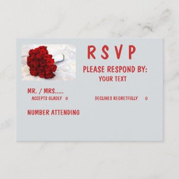 Matte 3.5" X 5"  Standard White Envelopes Included Rsvp Card by CREATIVEWEDDING at Zazzle