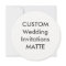 MATTE 5.25" Round Wedding Invitations